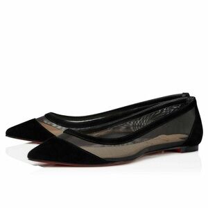 Christian Louboutin Galativi Mesh Pointy Toe Flats
